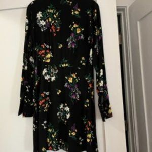 Highline collective black floral dress size xs